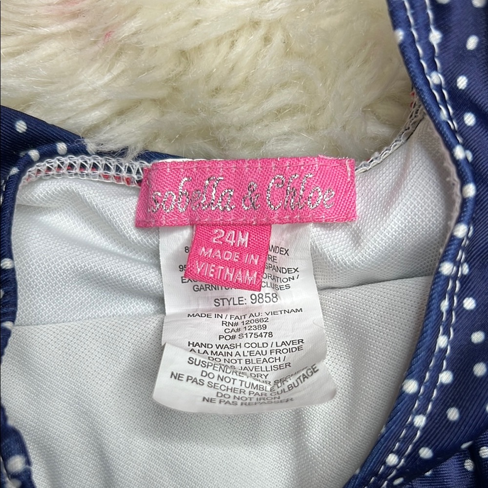 Isobella & Chloe Blue and Red Ruffle Bikini - Picture 5 of 10